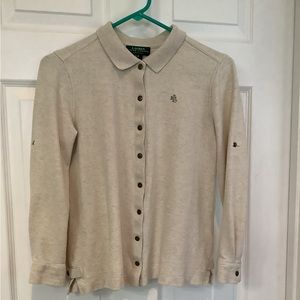 Ralph Lauren sweater Jacket, beige, petite M